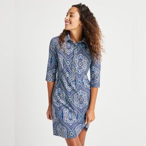 JUDE CONNALLY SUSANNA DRESS - PAISLEY MEDALLION SKY - Size XS